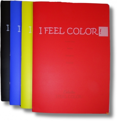 Caiet A4 I FEEL COLOR Koh-i-noor, coperta PP, 60 file, 70 g/mp, patratele, diverse culori
